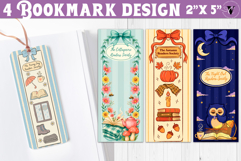 4 Bookish Bookmarks | Book Lover Bookmark designs Product Image 1