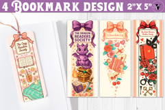 4 Bookish Bookmarks | Book Lover Bookmark designs Product Image 1