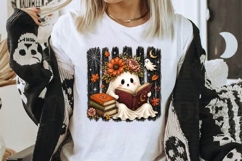 Bookish Ghost Halloween PNG Product Image 2