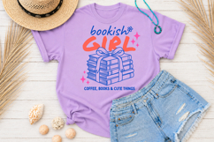 Bookish Girl PNG, Cute Book Lover Sublimation Product Image 2