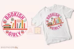 Bookish Girly Coquette Book PNG SVG T-shirt Design Product Image 2