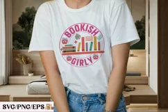 Bookish Girly Coquette Book PNG SVG T-shirt Design Product Image 3