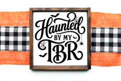 Spooky book lover SVG for TBR piles