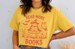Bookish Halloween Witch Frog Reading SVG PNG, Read More Product Image 6