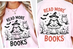 Bookish Halloween Witch Frog Reading SVG PNG, Read More Product Image 7