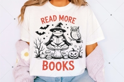 Bookish Halloween Witch Frog Reading SVG PNG, Read More Product Image 3