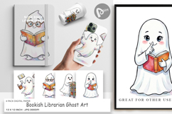 Bookish Librarian Ghost Digital Paper Product Image 1