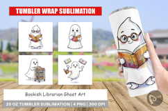 Bookish Librarian Ghost Tumbler Product Image 1