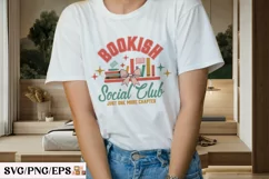 Bookish Social Club Book Lovers Coquette SVG T-shirt Design Product Image 3