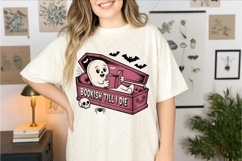 Bookish Til I Die, Funny Halloween Bookish PNG, Bookworm PNG Product Image 7