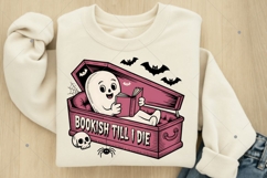 Bookish Til I Die, Funny Halloween Bookish PNG, Bookworm PNG Product Image 8