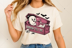 Bookish Til I Die, Funny Halloween Bookish PNG, Bookworm PNG Product Image 2
