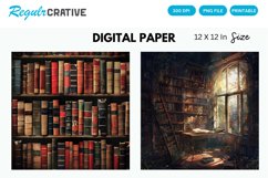 Booklover Digital Paper, Book Background Product Image 1