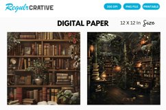 Booklover Digital Paper, Book Background Product Image 1