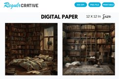 Booklover Digital Paper, Book Background Product Image 1