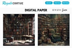 Booklover Digital Paper, Book Background Product Image 1