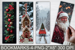 Christmas Printable Bookmarks PNG Product Image 1