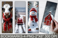 Country Christmas Printable Bookmarks Product Image 1