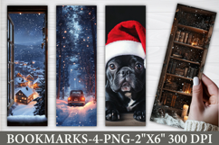 Christmas Printable Bookmarks Png Product Image 1