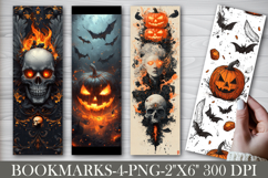 Halloween Printable Bookmark, Halloween Bookmark Sublimation Product Image 1