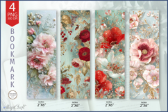 Bookmark flowers png |bookmark designs|red roses| flora Product Image 1