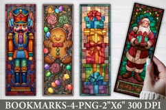 Stained Glass Christmas Printable Bookmarks Product Image 1