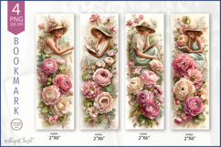Woman Bookmarks Printable|bookmark designs| young girl Product Image 1