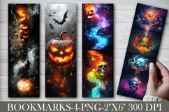 Halloween Printable Bookmark, 4 PNG Product Image 1