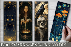 Witch&#039;s Familiars Printable Bookmark 4 PNG Product Image 1