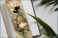 Bookmark flowers png |bookmark designs|bee| flora bumblebee Product Image 2