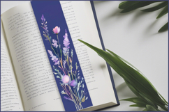 Bookmark with flowers png |bookmark designs| tulips| flora Product Image 2