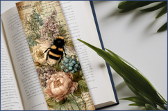 Bookmark flowers png |bookmark designs|bee| flora bumblebee Product Image 2