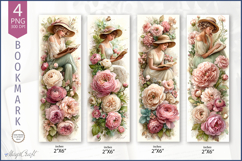 Woman Bookmarks Printable|bookmark designs| young girl Product Image 1