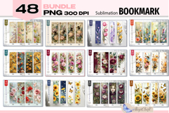 Bookmark flowers png |bookmark designs|flora Bookmark Bundle Product Image 2