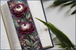 Bookmark flowers png |bookmark designs|peonies| flora| girl Product Image 2