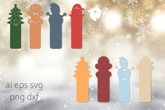 Christmas Bookmarks svg, Layered papercut Christmas Product Image 2