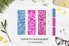 BUNDLE flower bookmark paper cut/ BUNDLE Bookmark Product Image 6