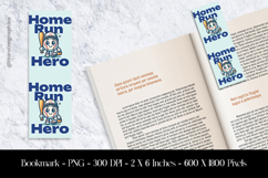Home Run Hero Bookmark Sublimation Design PNG Product Image 1