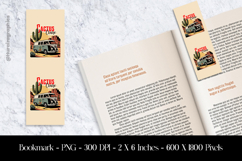 Cactus Cruise Bookmark Sublimation Design PNG Product Image 1