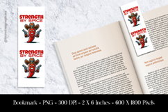 Strenght By Spicy Bookmark Sublimation Design PNG Product Image 1