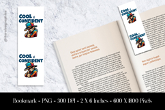 Cool And Confident Bookmark Sublimation Design PNG Product Image 1