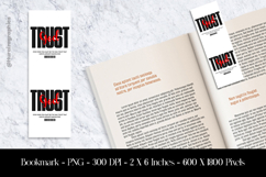 Trust God Bookmark Sublimation Design PNG Product Image 1