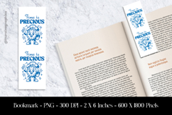 Time Is Precious Bookmark Sublimation Design PNG Product Image 1