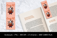 Cup Of Chocolate Bookmark Sublimation Design PNG Product Image 1
