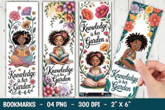 Floral Girl Bookmark Sublimation Product Image 1