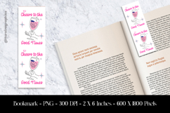 Cheers To The Good Times Bookmark Sublimation Design PNG Product Image 1
