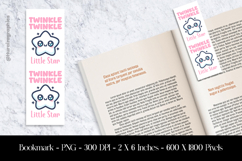 Twinkle Twinkle little Star Bookmark Sublimation Design PNG Product Image 1