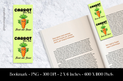 Carrot Vibes Only Fresh and Sweet Bookmark Sublimation Desig Product Image 1