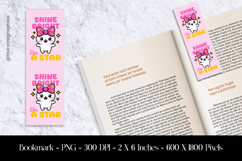 Shine Bright Like a Star Bookmark Sublimation Design PNG Product Image 1