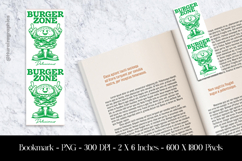 Burger Zone Bookmark Sublimation Design PNG Product Image 1